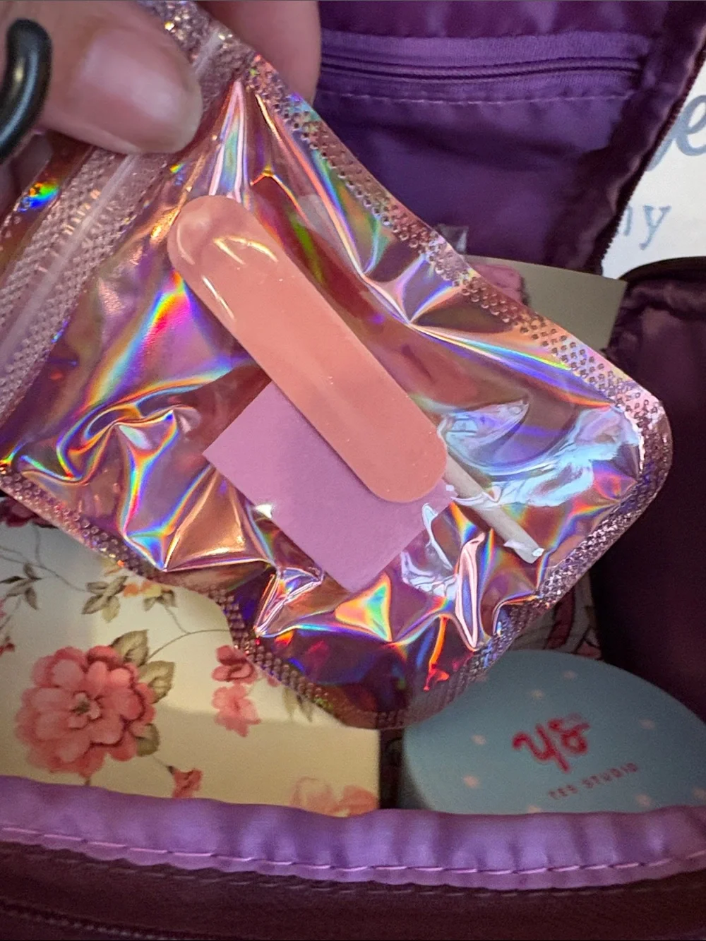 10 MYSTERY Items Including Cosmetic Travel Case with Hook & side pockets